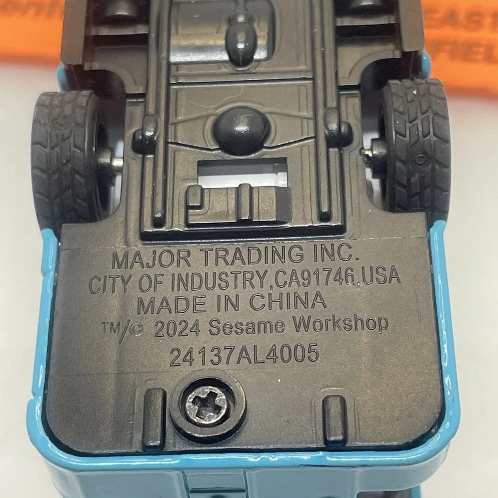 SESAME STREET BLUE DIECAST DOUBLE DECKER‎ TOUR BUS 5" PULL BACK MOTION - Picture 8 of 8